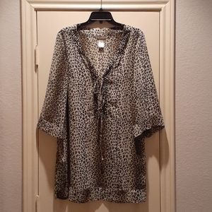 Tommy Bahama Women's Leopard Print Top/Coverup